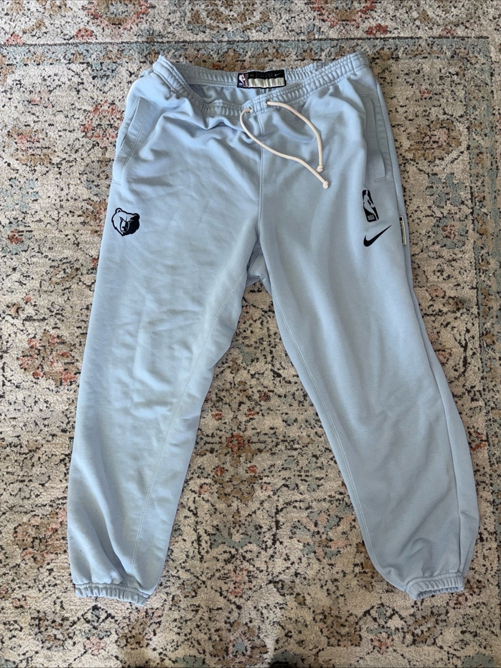 Nike Memphis Grizzlies Team Standard Issue NBA Pants Light Blue Joggers Mens XL